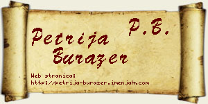 Petrija Burazer vizit kartica